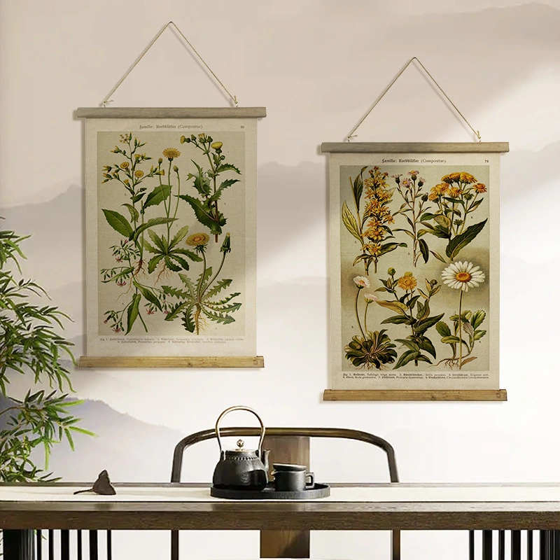 Home Fashion Retro Scroll Painting