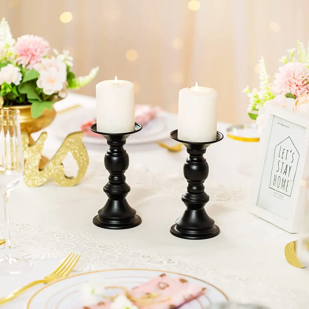 European Modern And Simple Wedding Props Romantic Decorative Wrought Iron Candlestick