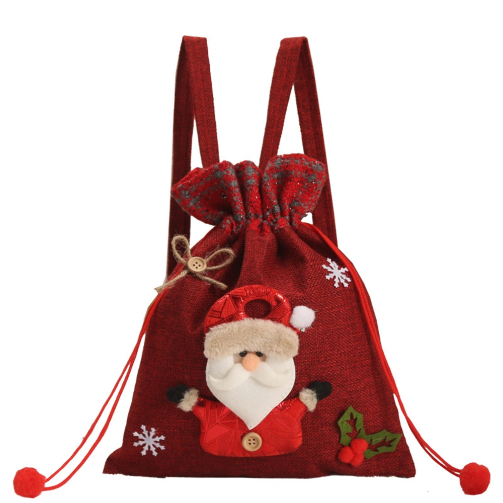 Christmas Drawstring Backpack Gift Bags Christmas Goody Treat Bags