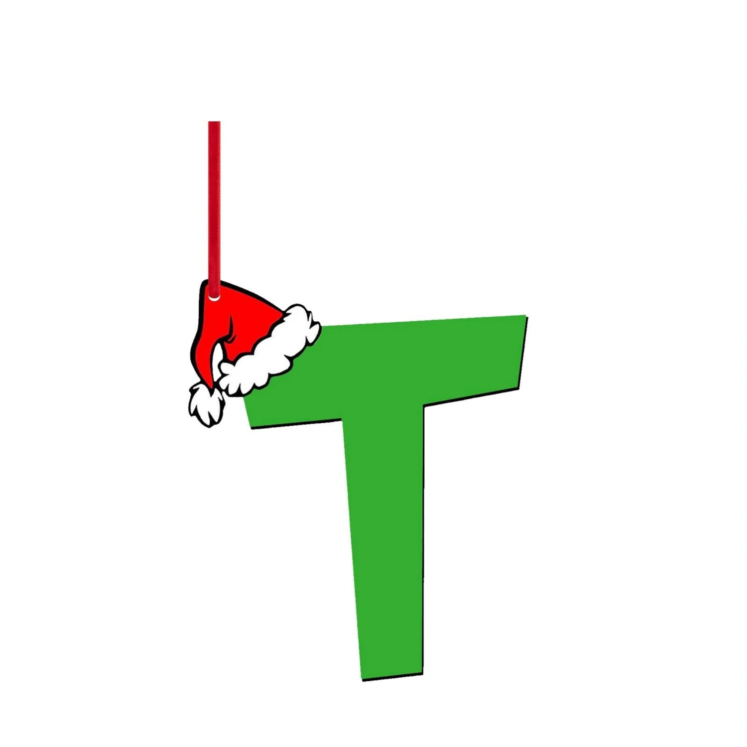 Christmas Tree Ornament, Acrylic Alphabet Hanging Ornament Gift