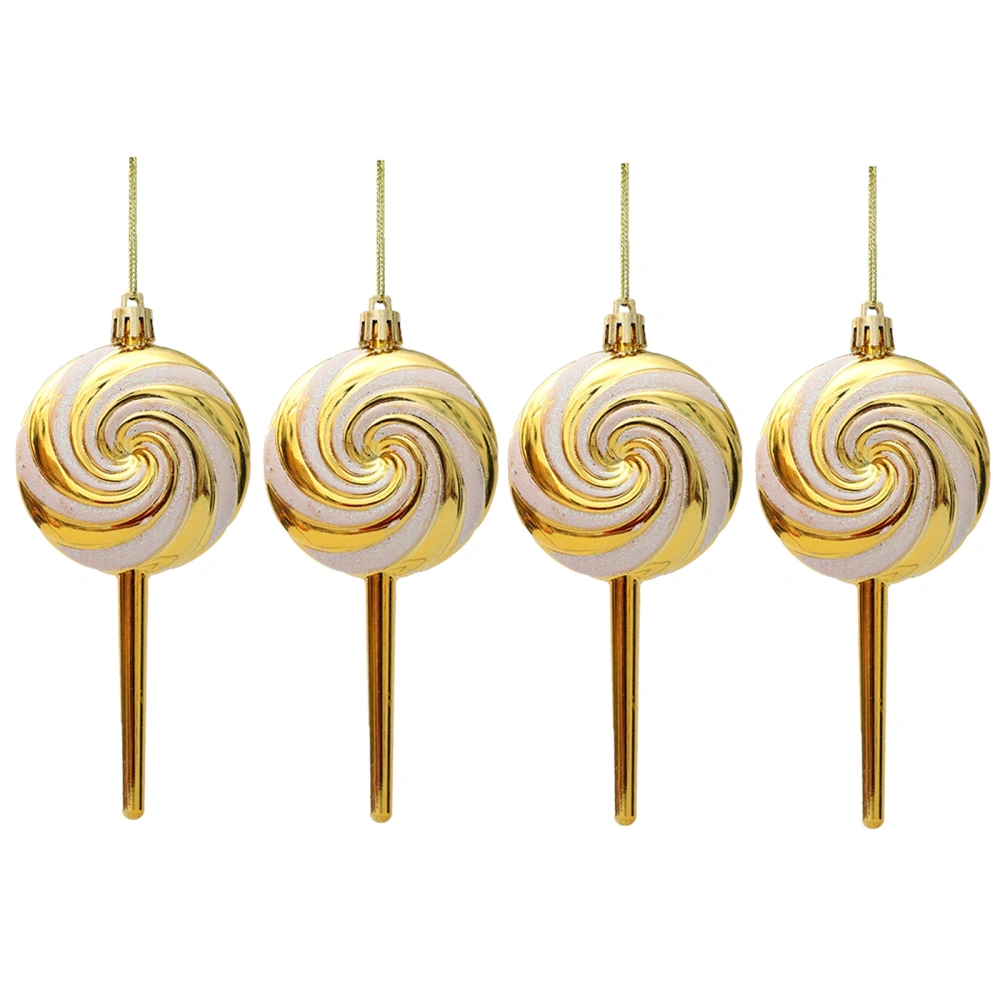 Candy Christmas Ornaments 4PCS Lollipop Hanging Pendant Decorations