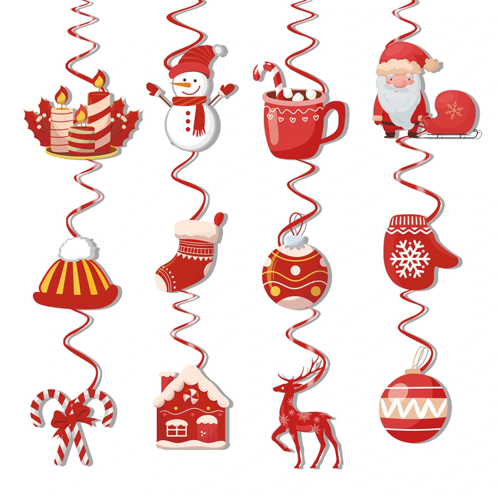 Christmas Spiral Candy Decoration Pendant Set