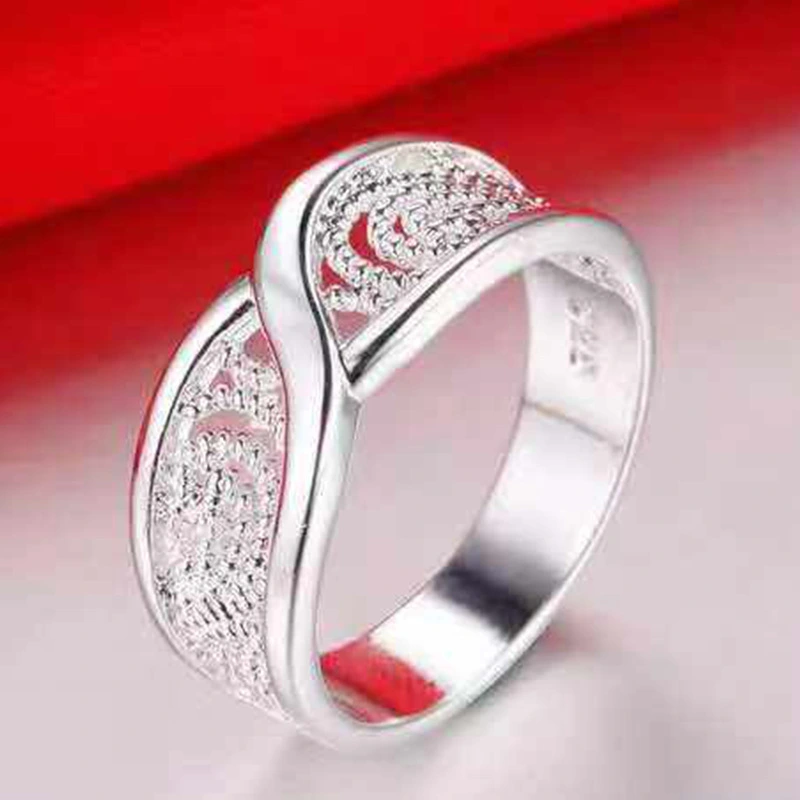 100% 925 Sterling Silver Jewelry Vintage hollow Pattern Couple's Wedding Silver Rings for Women Men Fashion Anel De Prata Bijoux