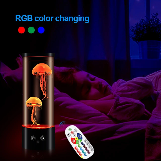 Remote Control Jellyfish Lamp Mute Led Color Changing Bedroom