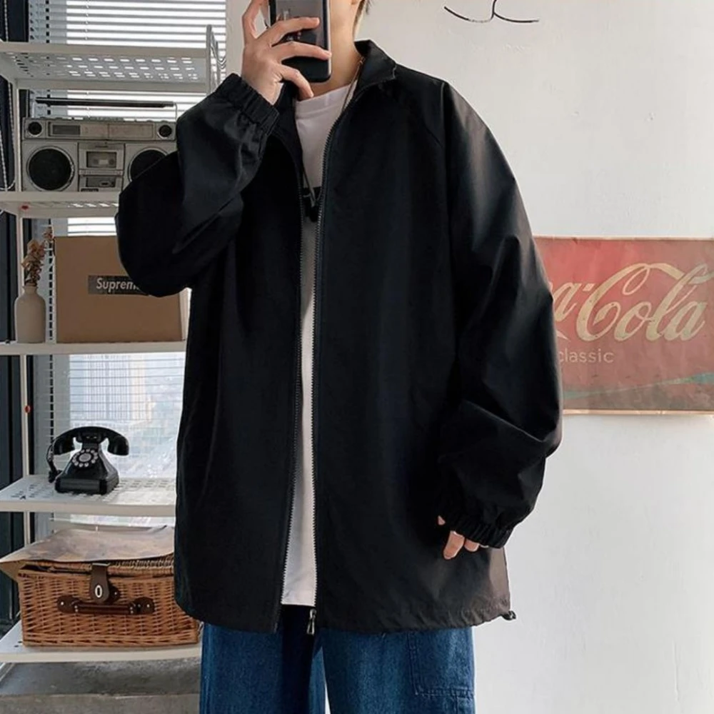 Loose Baseball Uniform Stand-up Collar Jacket