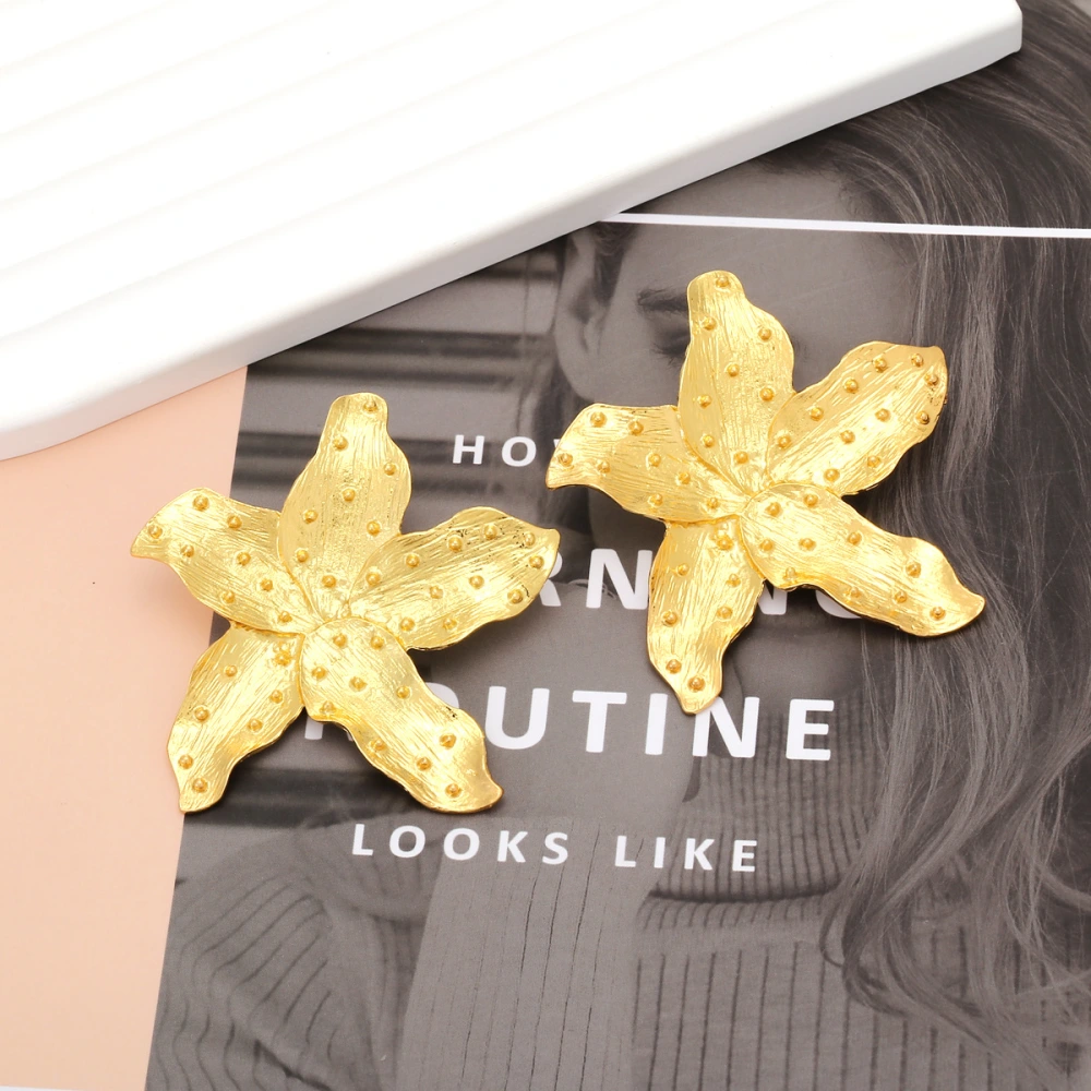 Alloy Fashion Retro Idyllic Style Flower Earrings