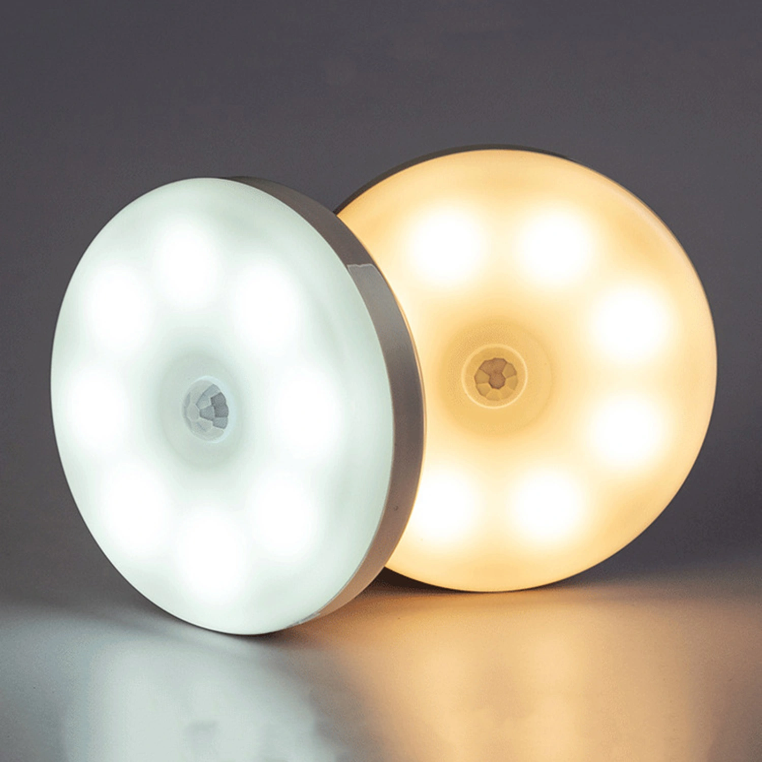Motion Sensor LED Night Light Super Bright Flicker-Free High Sensitivity USB Rechargeable Cabinet Closet LED Lamp