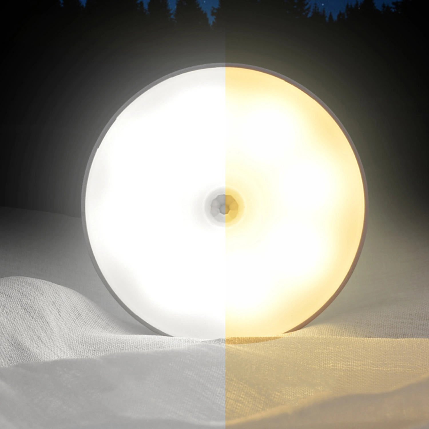 Motion Sensor LED Night Light Super Bright Flicker-Free High Sensitivity USB Rechargeable Cabinet Closet LED Lamp