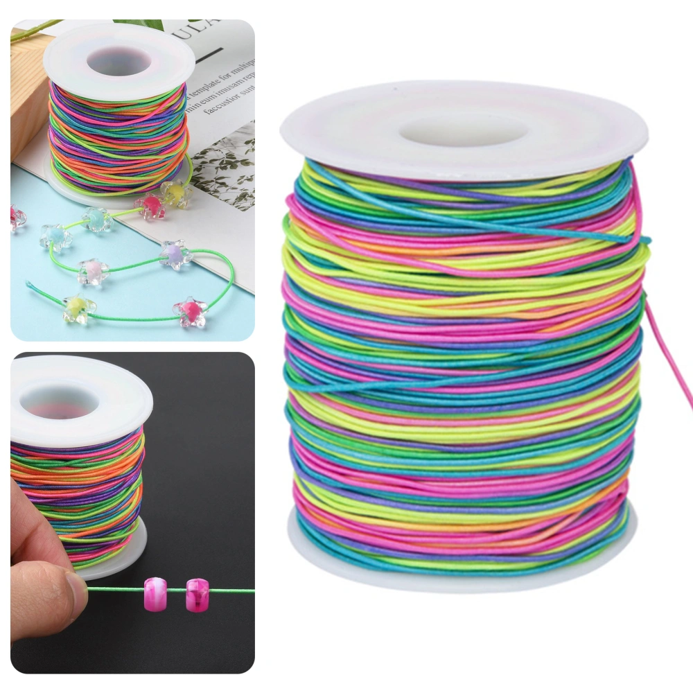 1 Set Elastic Thread High Strength Nylon Rainbow Elastic Cord for Bracelets Jewelry Making Sewing DIY Crafts