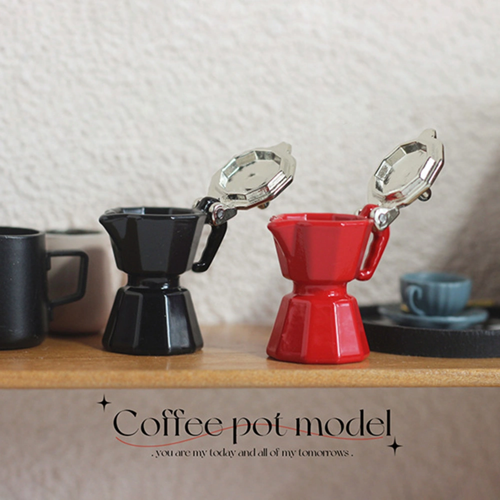 Dollhouse Miniature Coffee Pot Versatile Durable Lifelike Coffee Pot Model Toy for Doll House Accessories