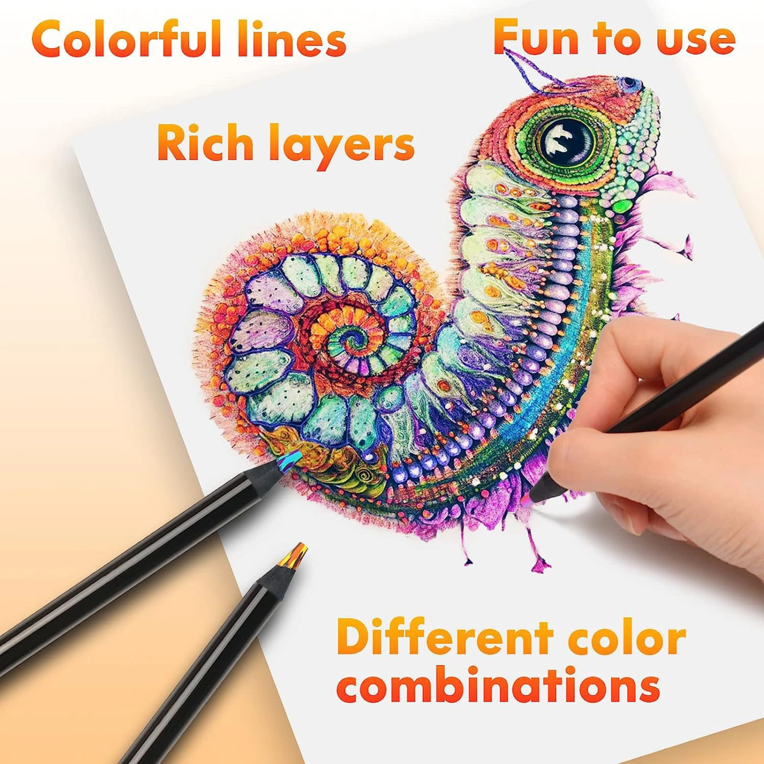 8/12Pcs Painting Pen Durable Rainbow Pencils Wooden Aesthetic Art Coloring Drawing Pencil for Adults Kids