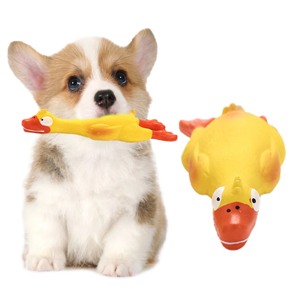 Squeaky Dog Toy Built-in Sound Relieve Boredom Teeth Cleaning Chewing Play Cute Duck Design Pet Dog Toy