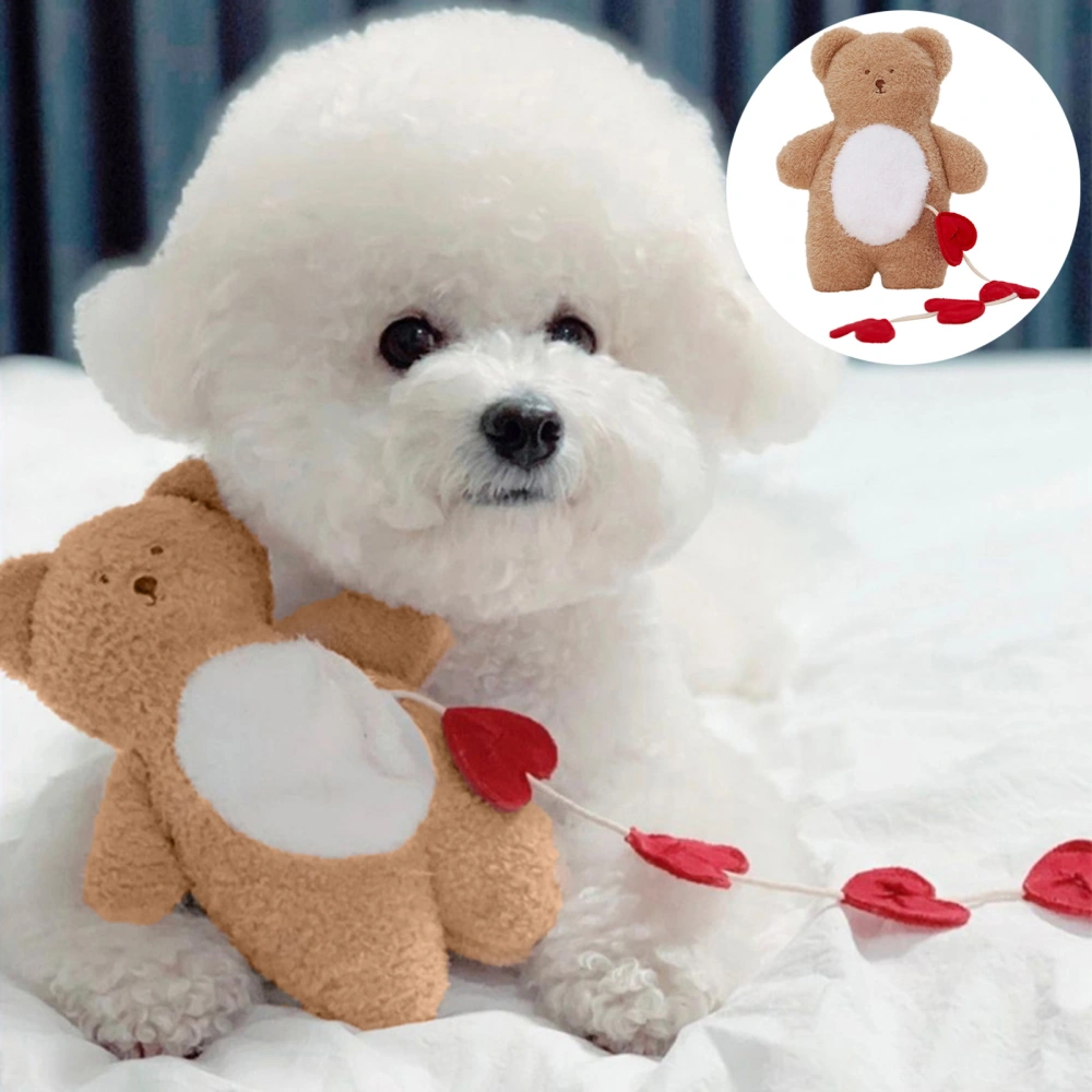 Interactive Dog Toy Cute Bear Design with Squeaky And Crinkly Features Engaging And Entertaining Pet Puzzle Toy