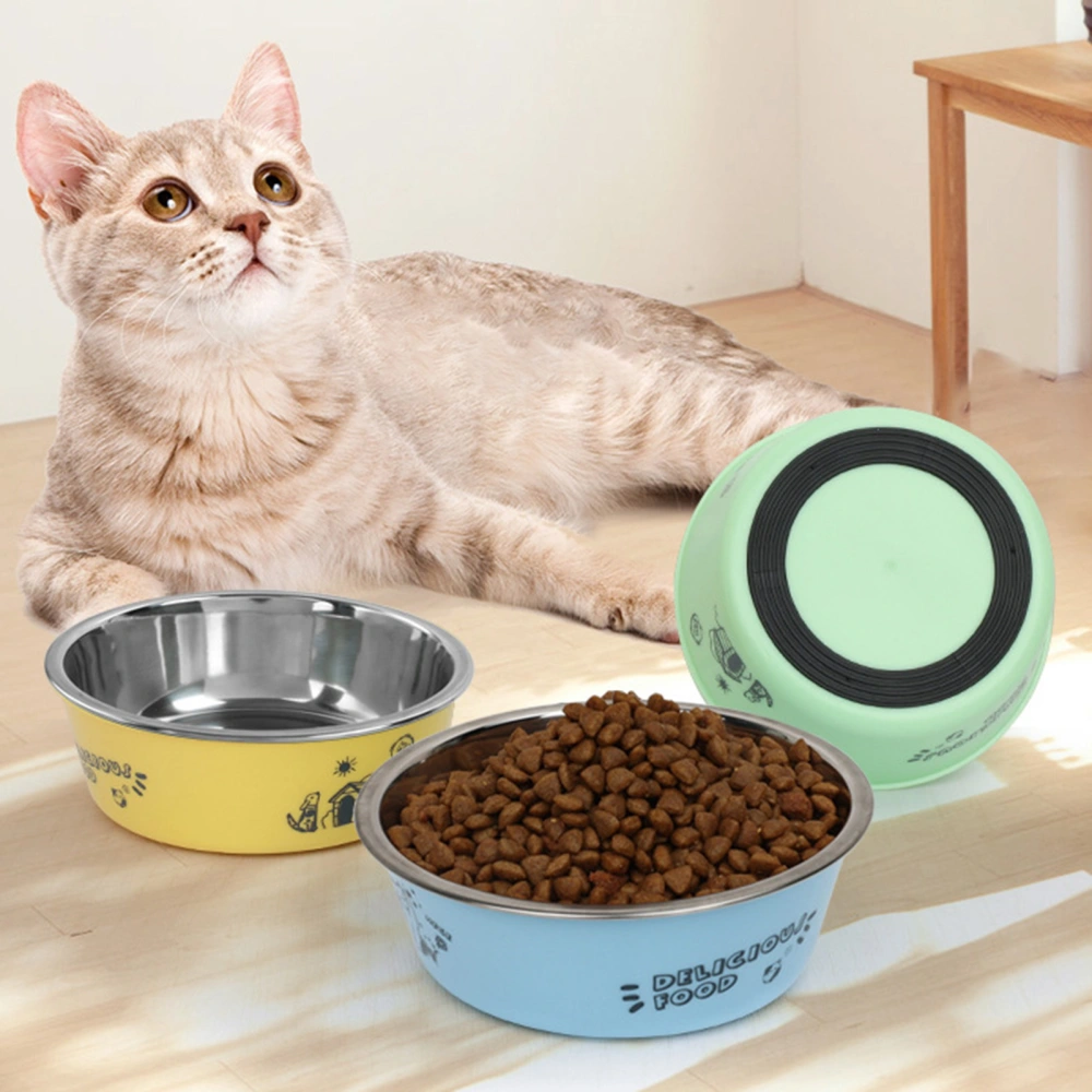 Pet Bowl Non-slip Cat Dog Bowl Stable Anti-overturn Design Detachable Inner Bowl Smooth Surface Pet Bowl   