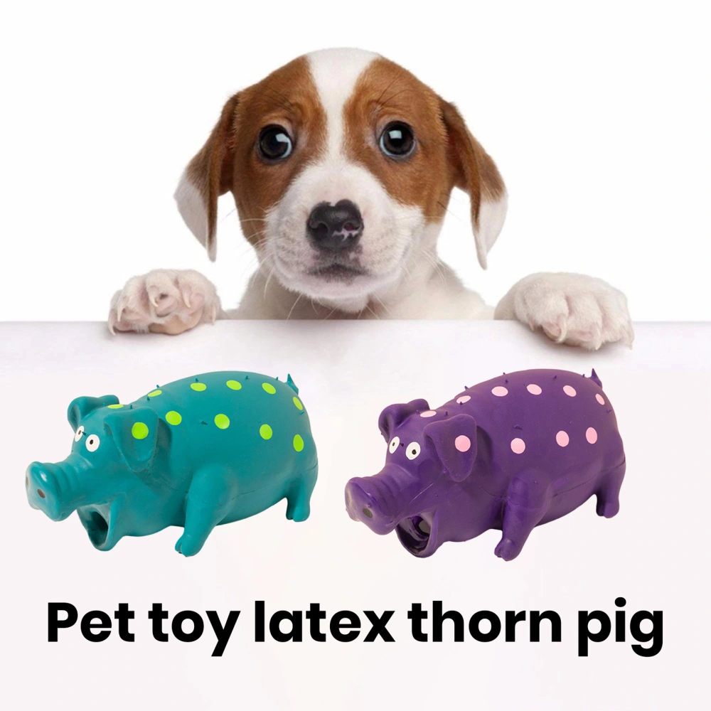 Pet Squeaky Toy Cartoon Pig Shape Dog Chew Toy Long-lasting Durable Bite-resistant Dog Sound Toy Pet Supply