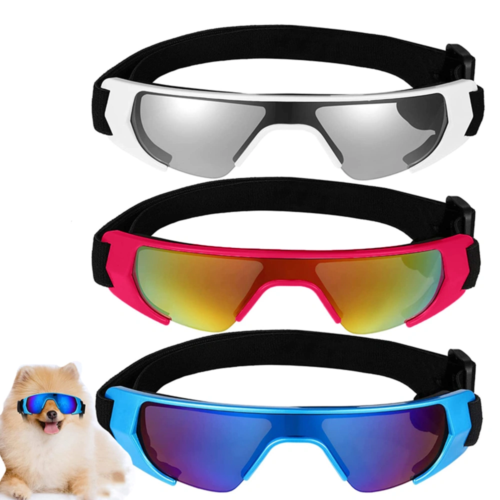 Pet Sunglasses Windproof Dog Goggles UV Protection Anti-fog Adjustable Dog Sunglasses for Outdoor Walking