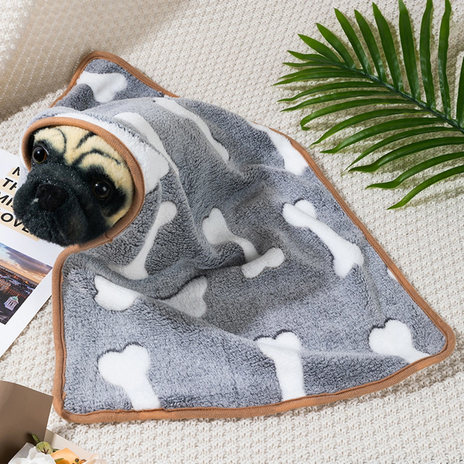 Pet Dog Blanket Soft Fluffy Fleece Sleep Mat Bright Color Washable Non-Fading Winter Warm Puppy Kitten Blanket