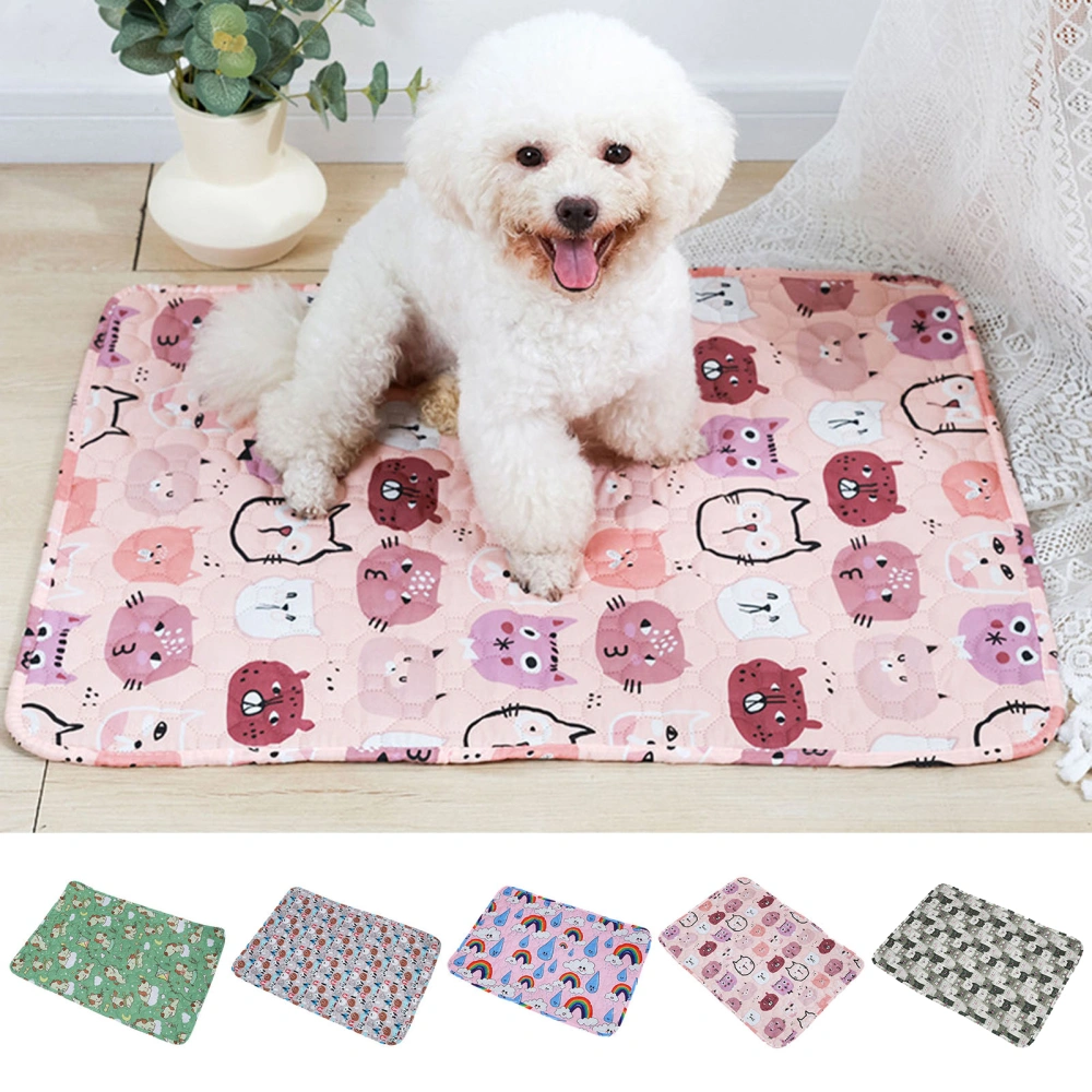 Pet Pee Pad Dog Diaper Mat Extra Soft Breathable Cartoon Print Washable Dog Training Pad Pet Urine Mat