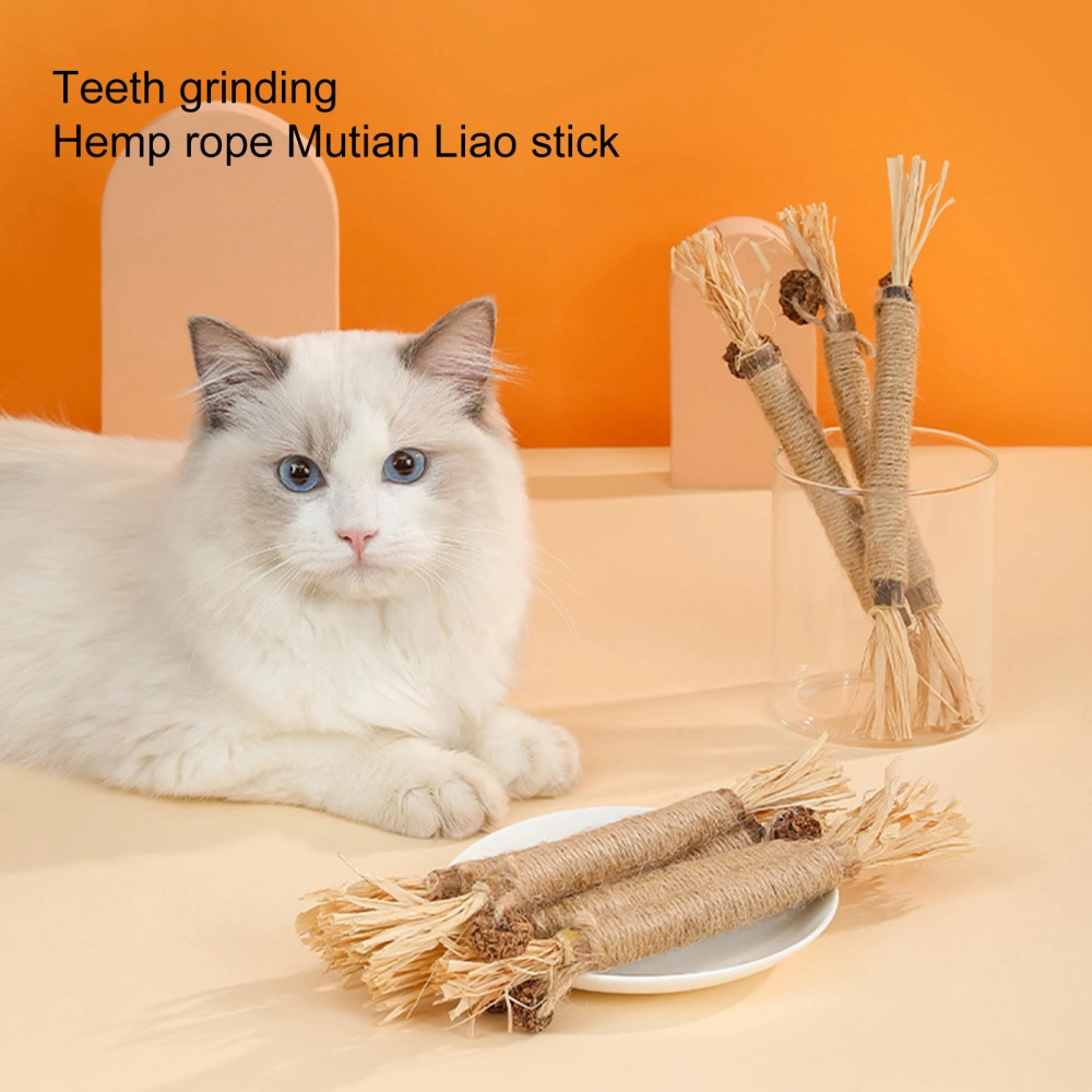 Cat Chew Toy Bite-resistant Natural Materials Refreshing Breath Pet Cat Kitten Teeth Grinding Stick Pet Supplies