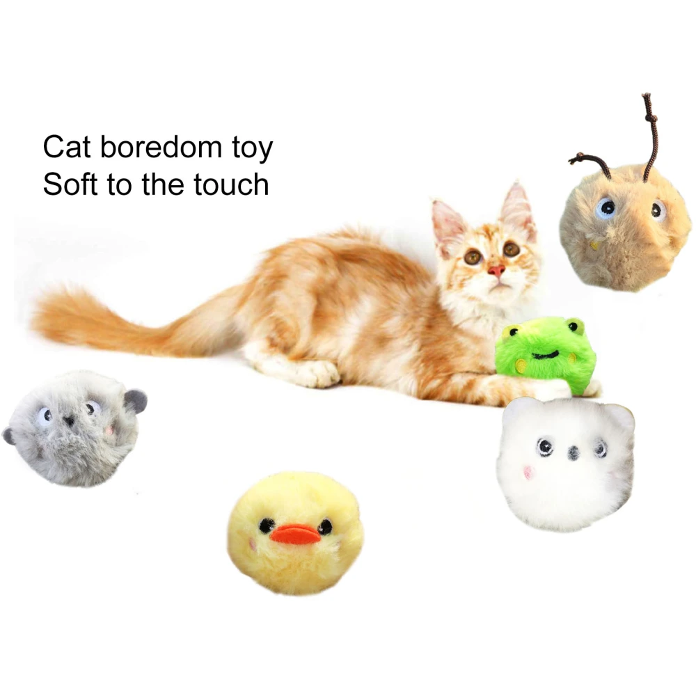 Interactive Cat Toy Ball with Built-in Catnip And Animal Sounds Interactive Cat Kicker Toy for Indoor