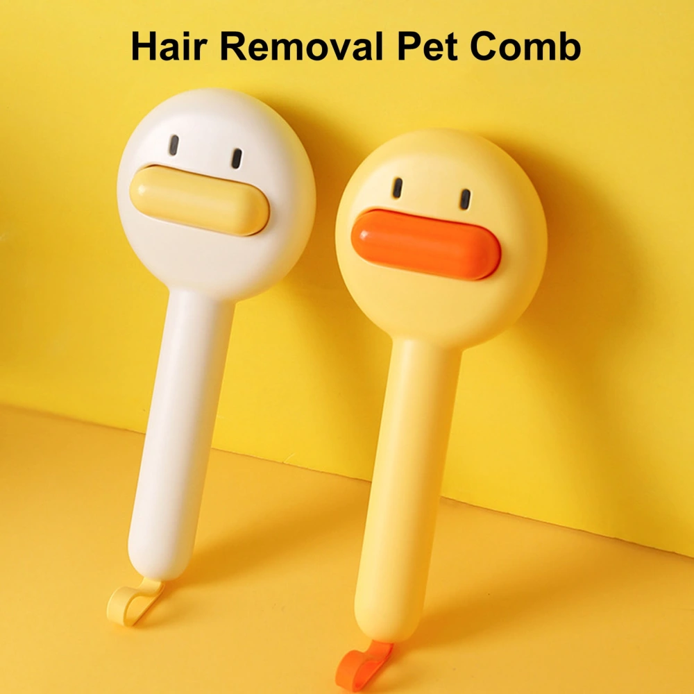 Pet Comb Cartoon Duck Shape Cats Dogs Hair Removal Brush with Release Button Pet Grooming Accessories