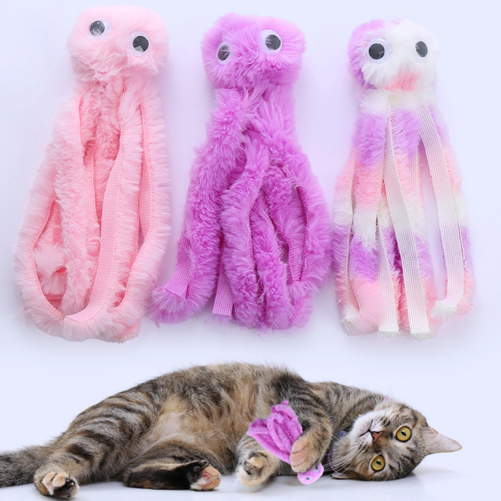 3Pcs Interactive Octopus Tease Cat Stick Bite-resistant Relieve Boredom Mental Stimulation Interactive Kitten Toy 