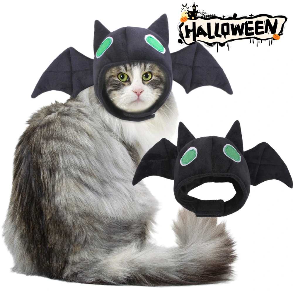 Pet Headgear Cute Bat Shaped Pet Hat Halloween Costume Soft Comfortable Cat Dog Headwear Pet Supplies