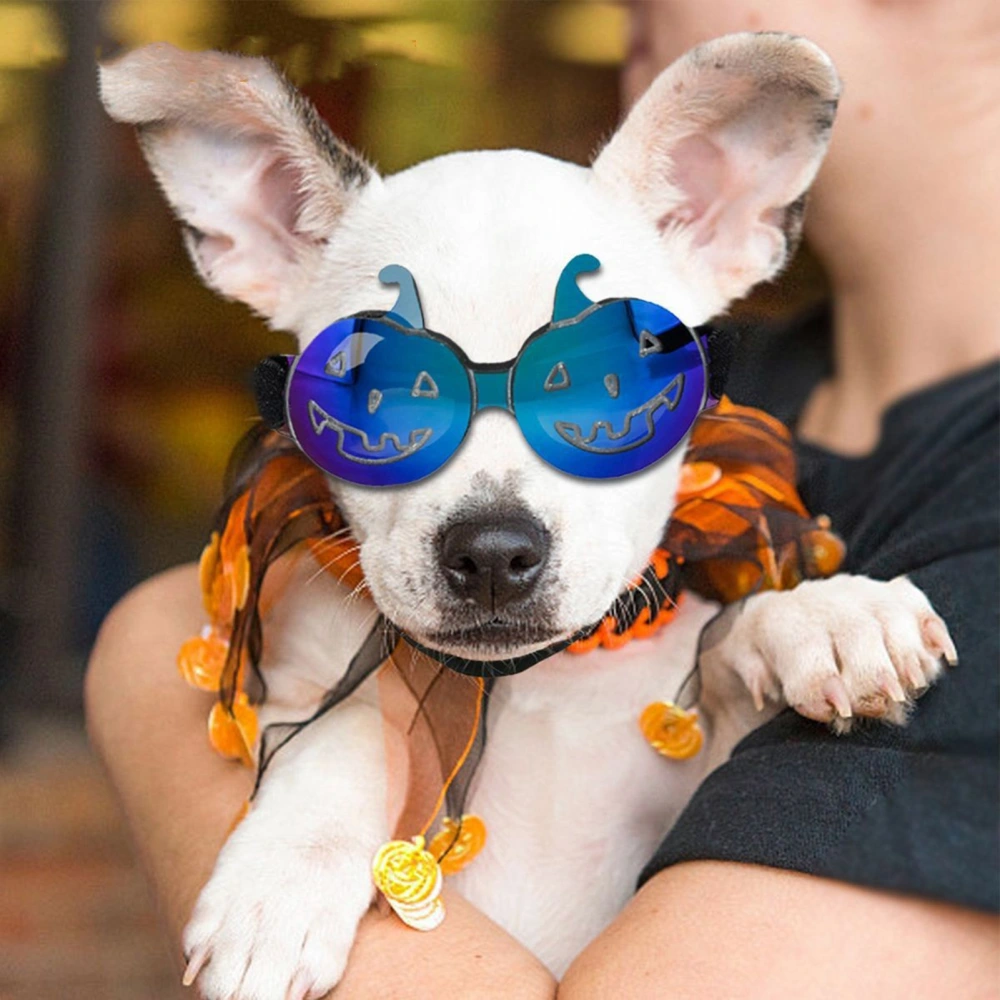 Pet Glasses Windproof Anti-fog Cool Pumpkin Lenses Comfortable Frame with Adjustable Straps Dog UV Protection Sunglasses 