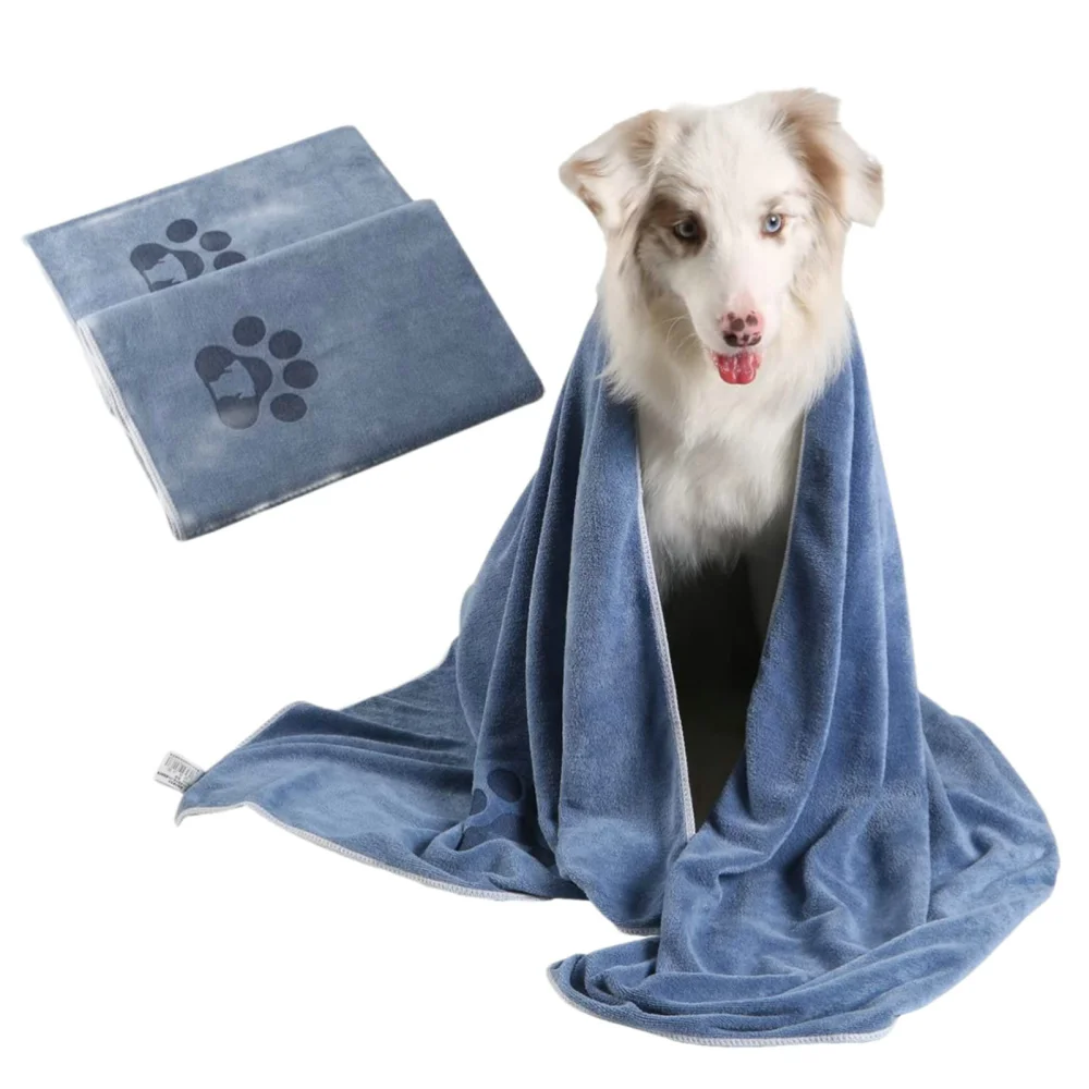 Pet Towel Long-lasting Super Absorbent Dogs Cats Towel Quick Drying Soft Comforable Blanket Pet Supplies