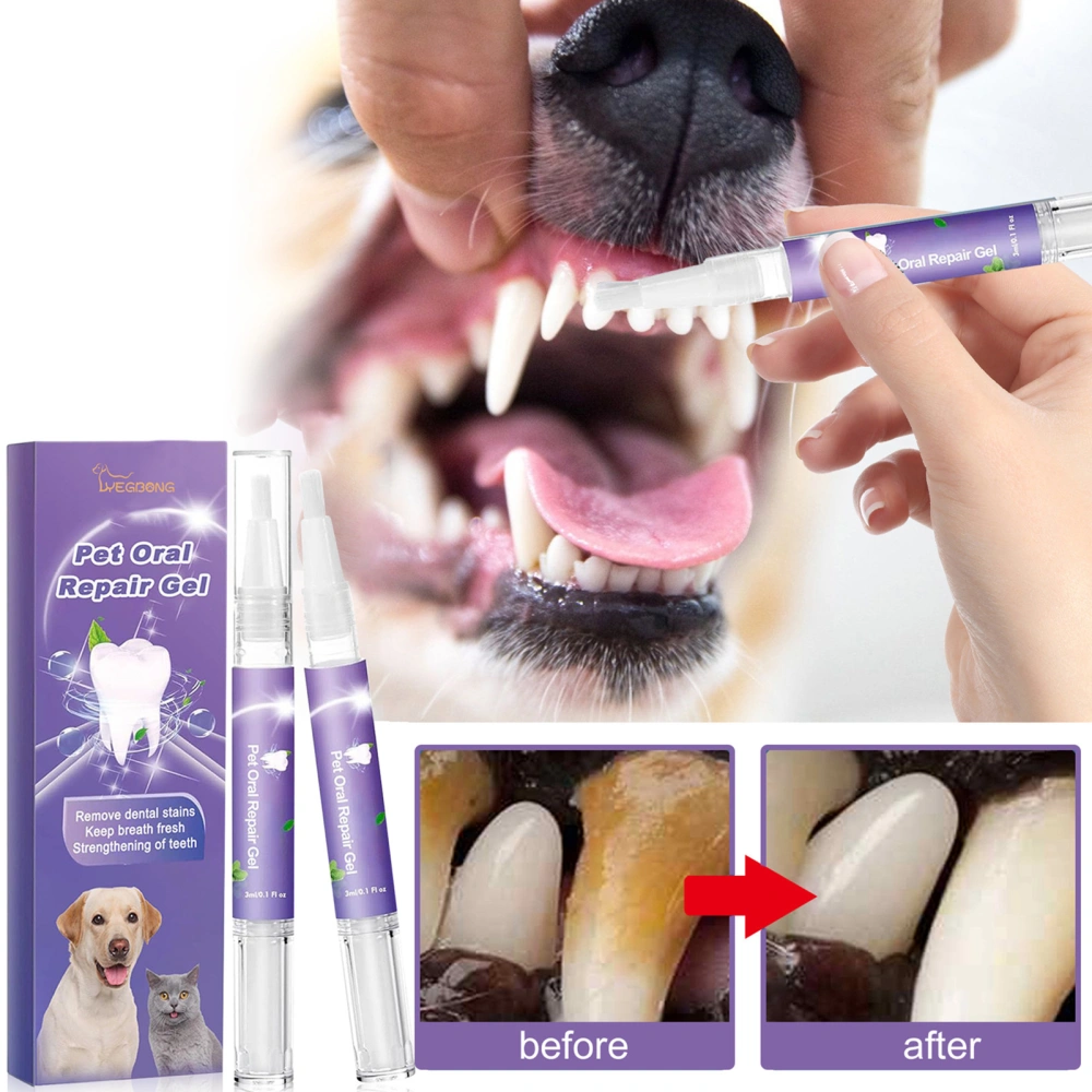 20g Pet Oral Repair Gel Eliminate Bad Breath Whitening Toothpaste Natural Ingredient Pet Breath Freshener Gel Care Cleaner