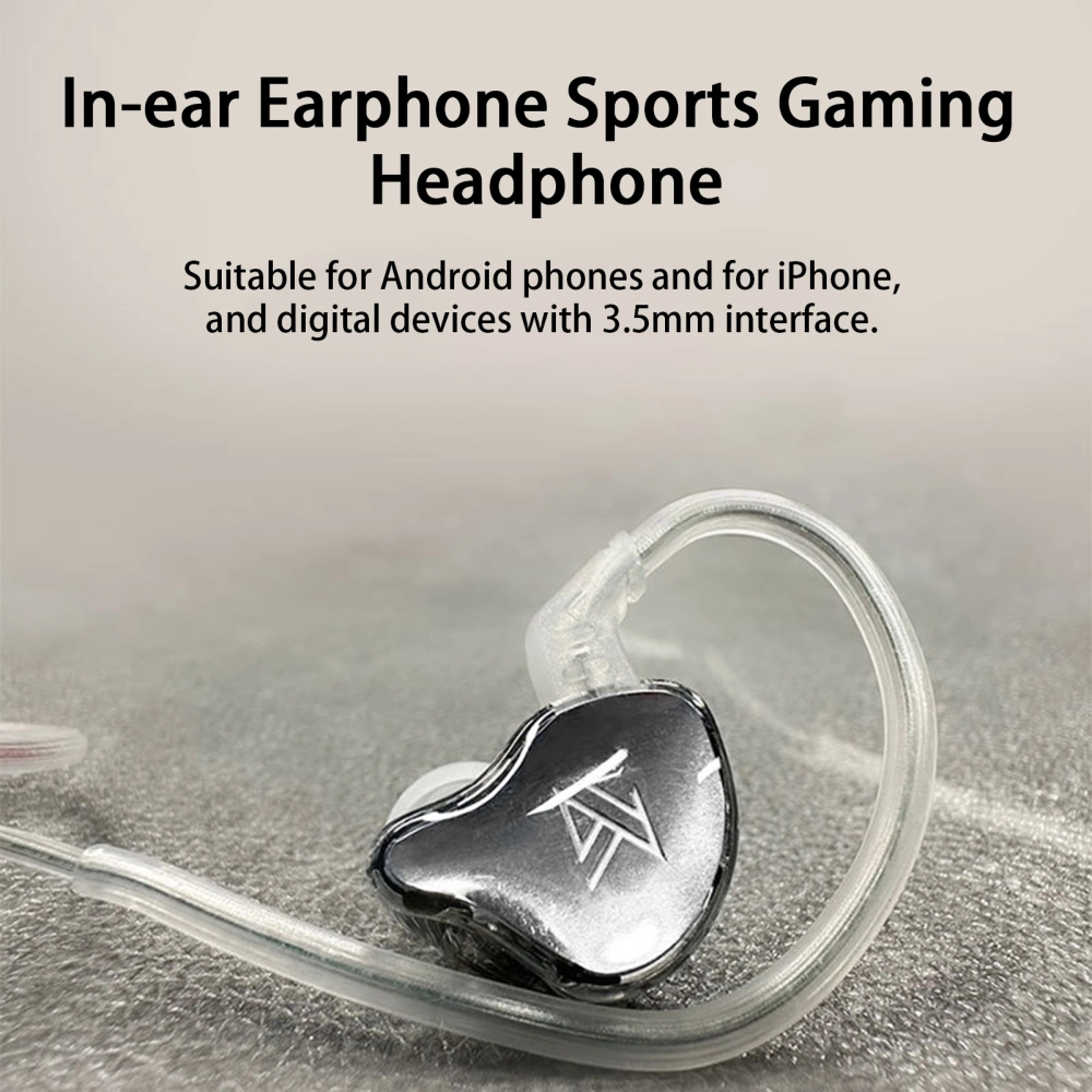 Wired Earphone Stereo Surround Heavy Bass Moving Coil Support Wire Control 3.5mm Jack Music And Calling In-ear Earphone Sports Gaming Headphone for Computer Mobile Phone