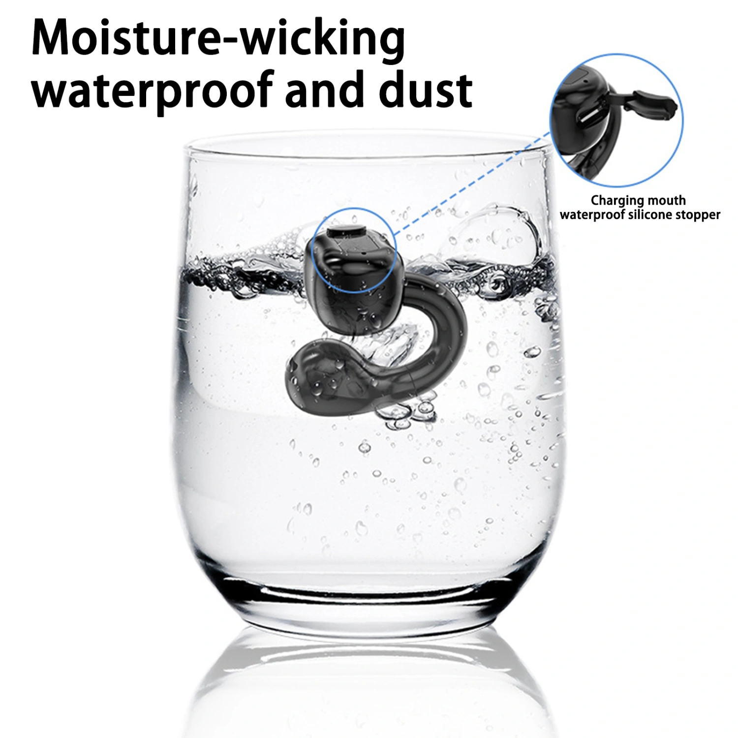 Wireless Earbud Power Display Clip Type Stereo Surround Bluetooth-compatible 5.0 Sport Earbud Daily Use