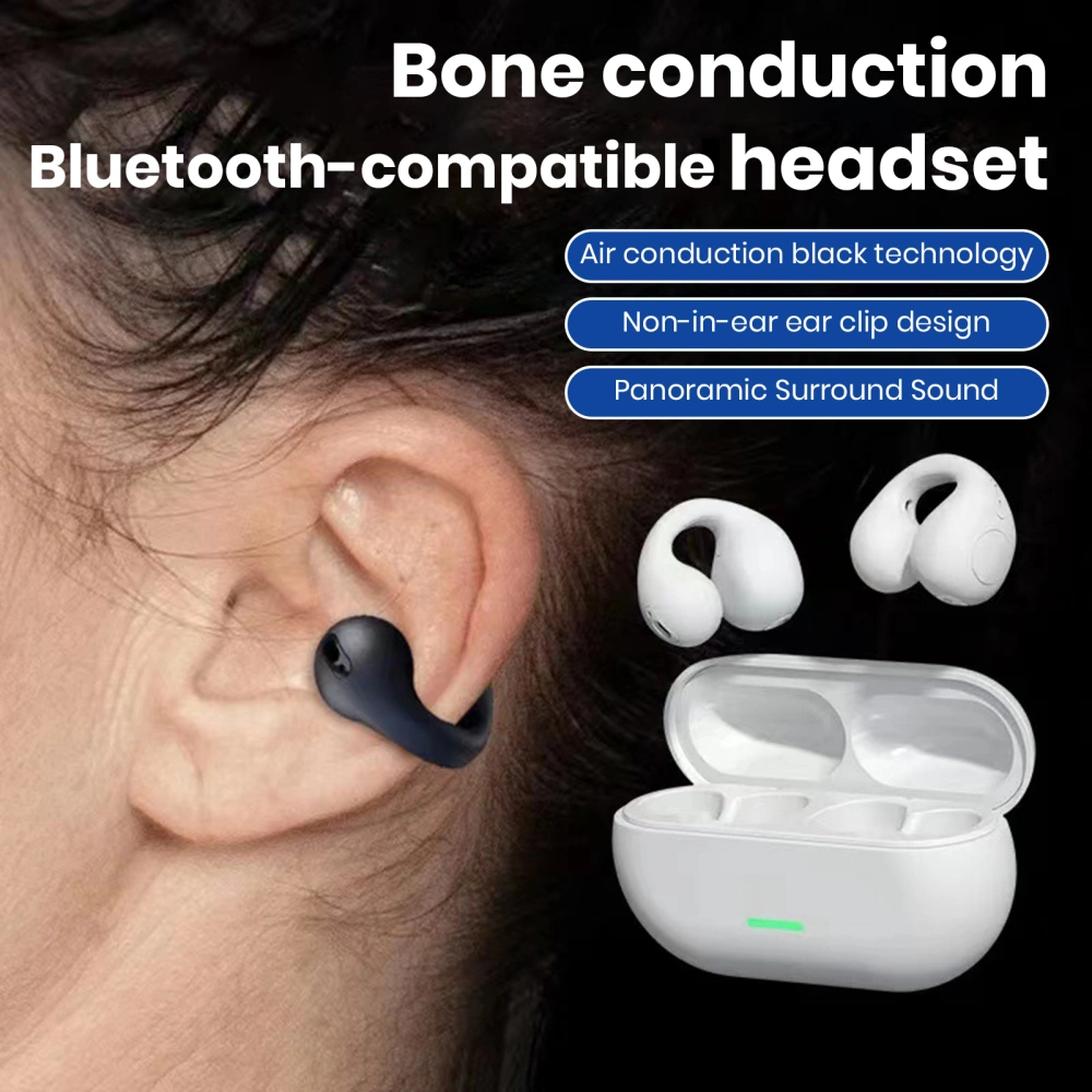 Wireless Earphone Bone Conduction Ear Clip Long Standby Time Low Latency Bluetooth-compatible 5.3 Sensitive Earphone Sports Supply