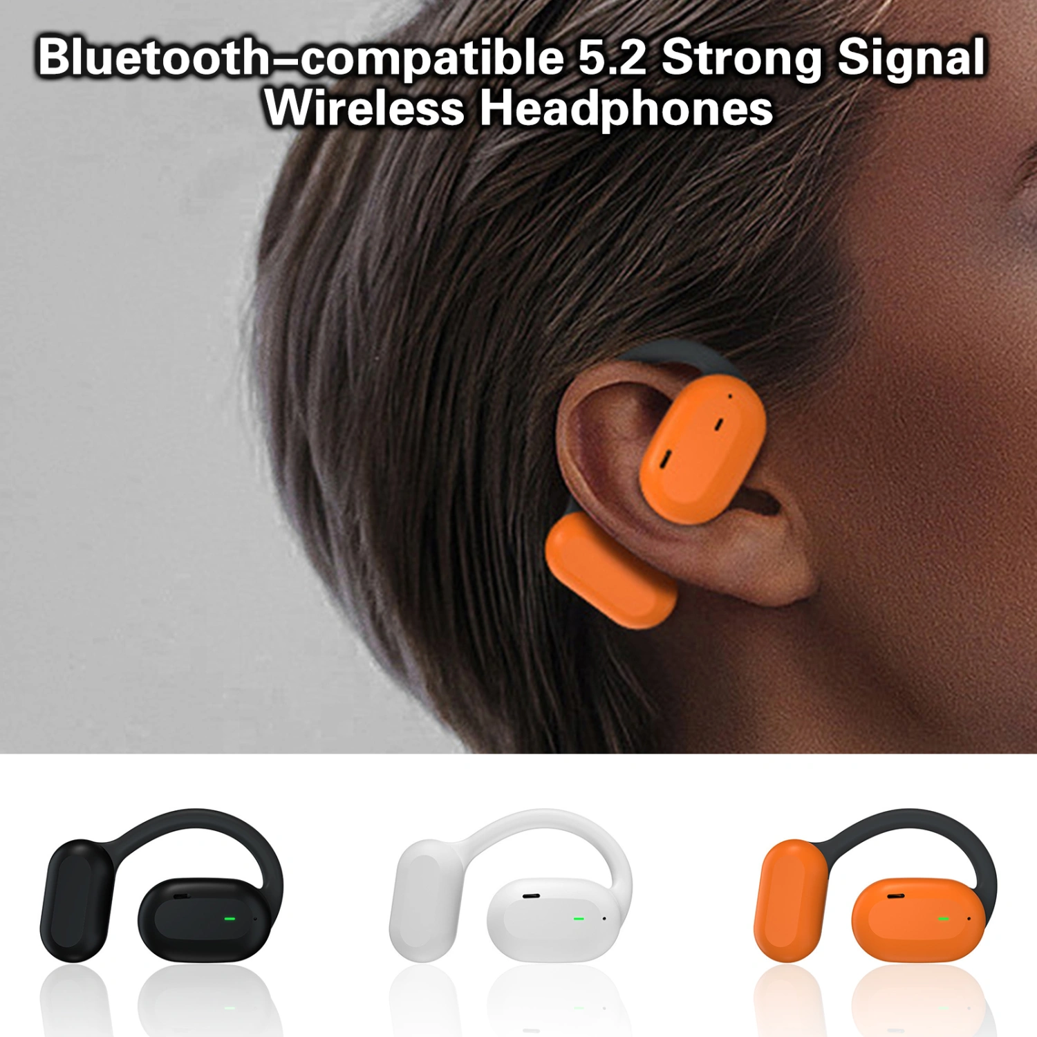 Wireless Earphone Air Conduction Ear-hanging Bluetooth-compatible 5.2 Strong Signal Wireless Headphones Sports Supply