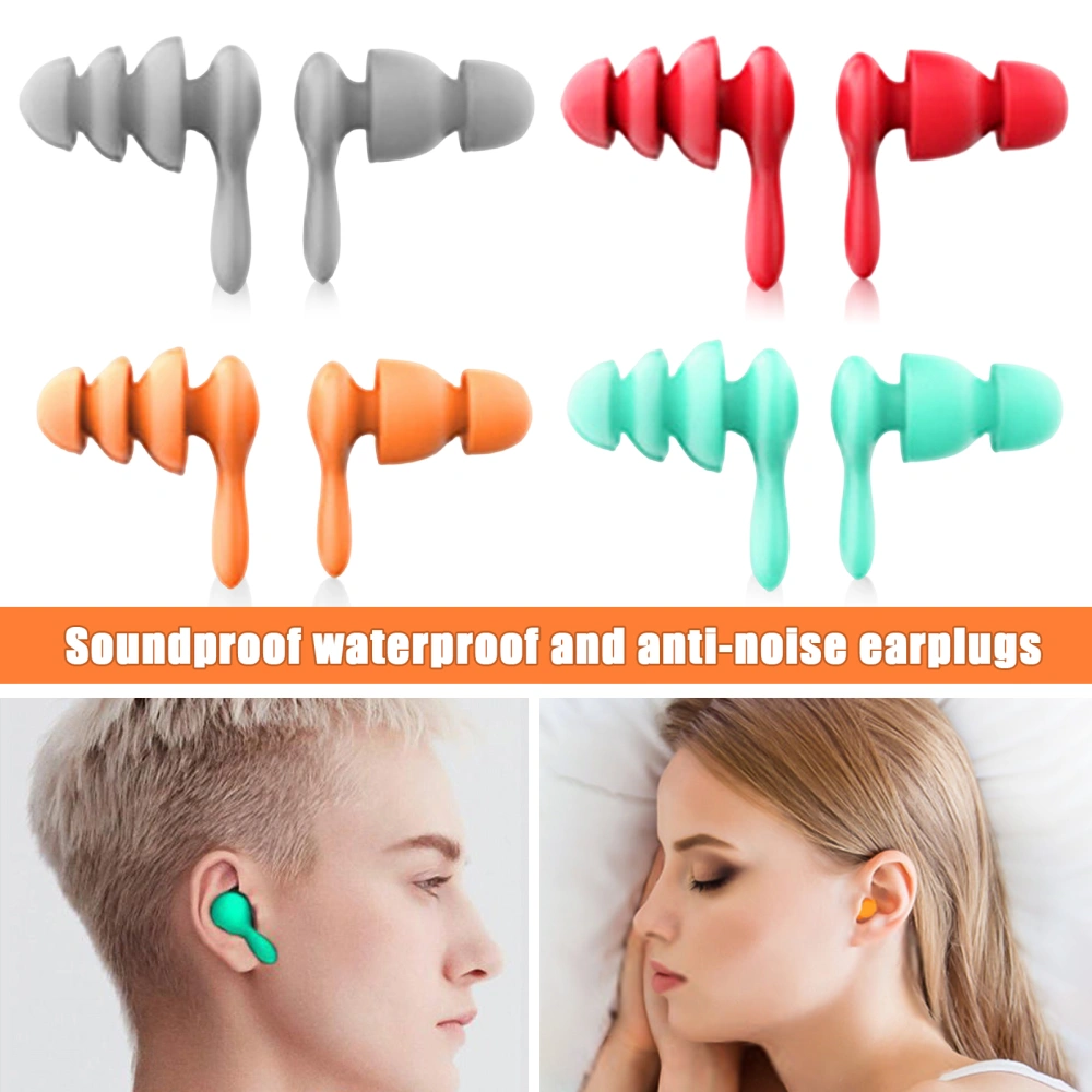 2 Pair Sleep Earplugs Perfect Fitting Anti-noise Waterproof Hearing Protection Swimming Earplugs Unisex Accessory