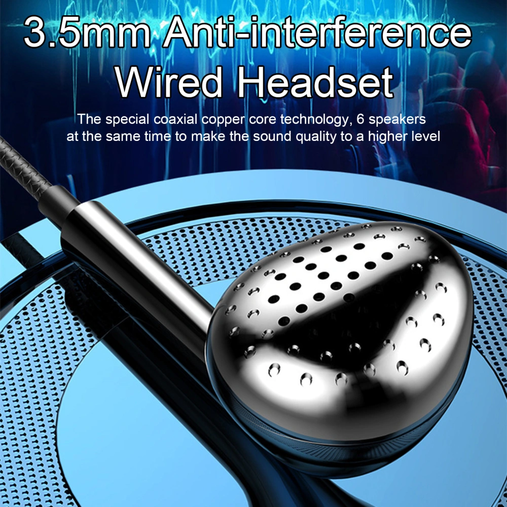 Wired Headset In-ear Smart Wire Control Stereo Surround 3.5mm USB HiFi Sound Wired Earphone with Mic Home Supply