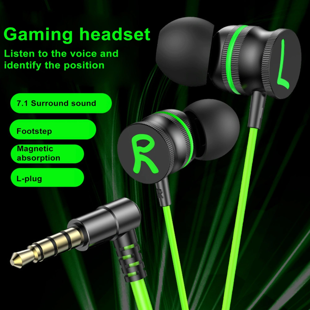 3.5MM In-ear Earbuds with Noise-canceling Mic Dynamic Sound Heavy Brass Wired Gaming Earphones for Phones