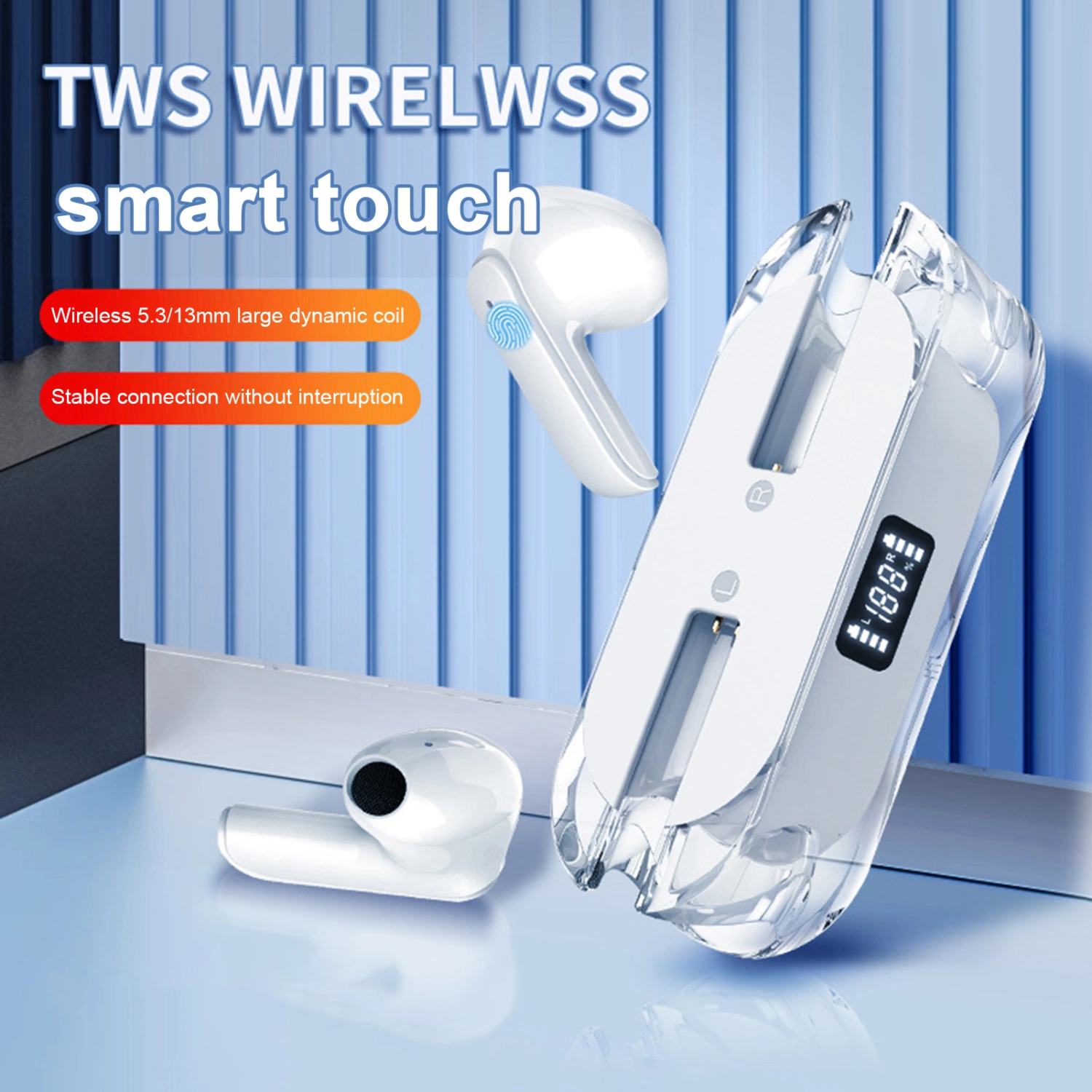 True Binaural Wireless Earphones Crystal Clear Sound Stable Connection Noise Reduction Bluetooth-compatible 5.3 Headphones