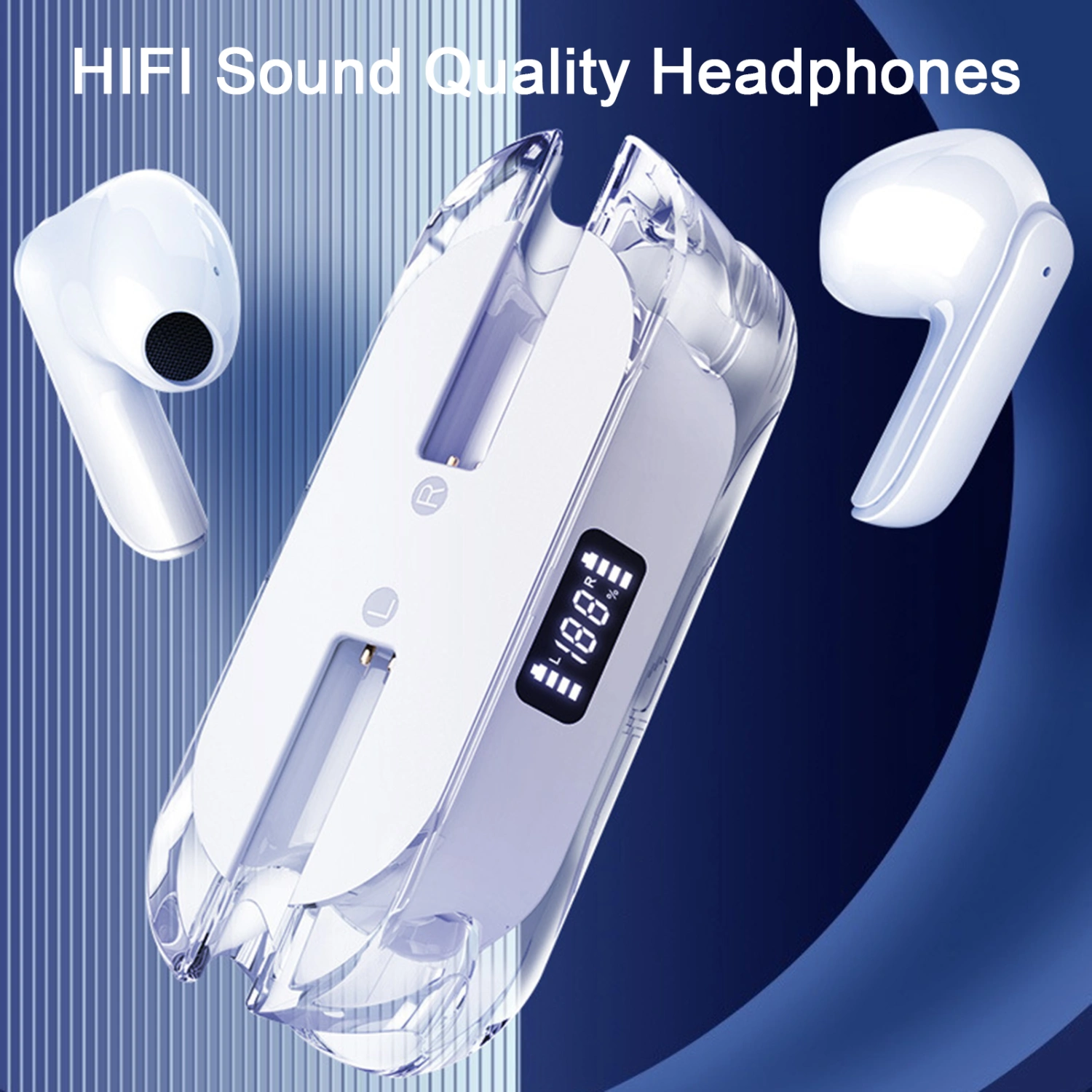 True Binaural Wireless Earphones Crystal Clear Sound Stable Connection Noise Reduction Bluetooth-compatible 5.3 Headphones