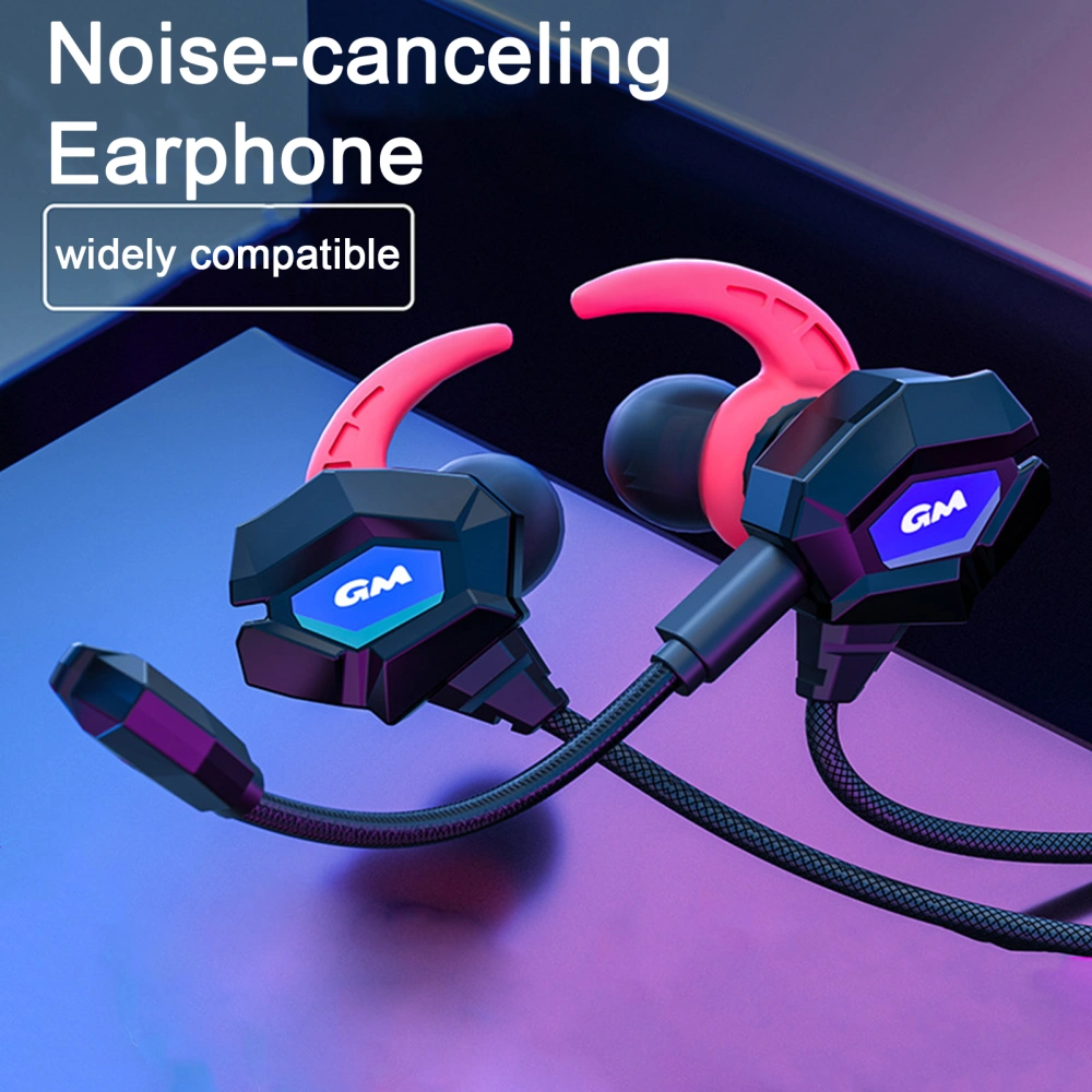 Earphone Immerse Stereo Sound In-ear Heavy Brass with Mic Low Latency Gaming Ergonomic Design 3.5MM Headset