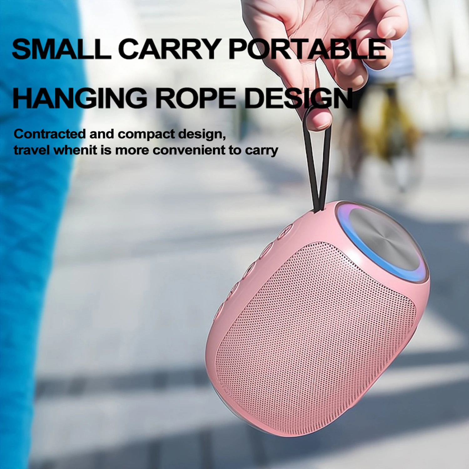 Wireless Speaker Double Bass Diaphragm HIFI Quality Stereo Surround Sound USB/TF Card Multiple Playback Modes Music Player Long Standby Time Bluetooth-Compatible 5.0 Speaker Home Accessory