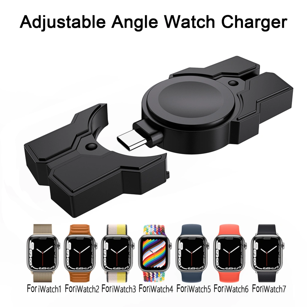 Watch USB-C Charger Wireless Fast Charging Magnetic Cordless Travel Cordless Charger for Apple Watch Series 8 SE 7 6 5 4 3 2 1