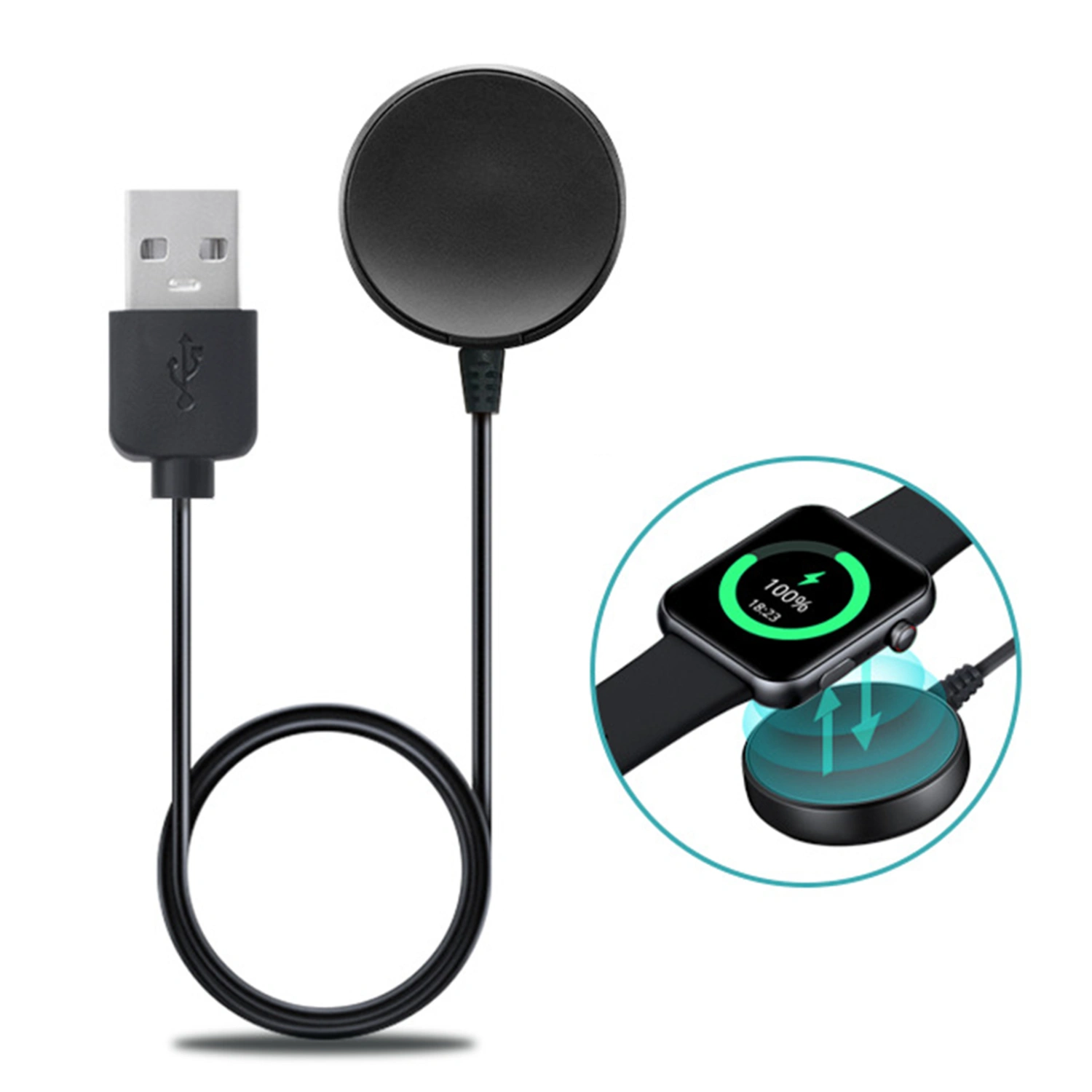 Fast Charging Wireless Charger Free Angle Adjustment Quick 2-hour Charge Watch Charging Stand for Samsung Watch 6/5/4 
