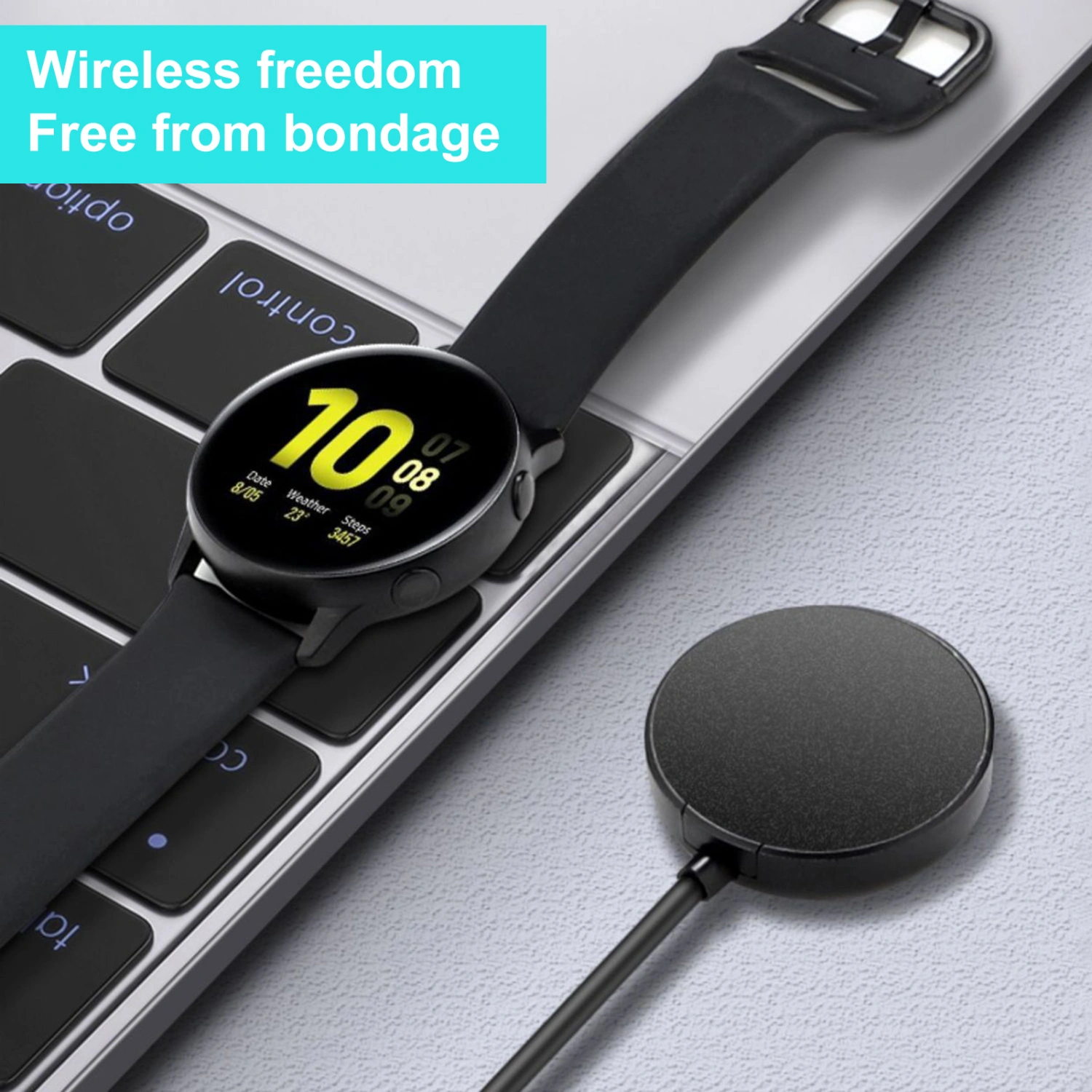 Fast Charging Wireless Charger Free Angle Adjustment Quick 2-hour Charge Watch Charging Stand for Samsung Watch 6/5/4 
