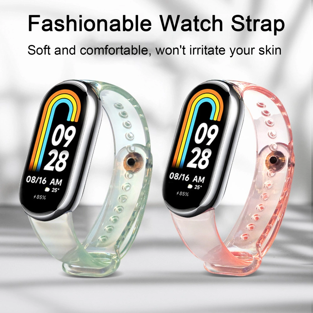 Silicone Strap Durable Sunlight Discolouration Tear-Resistant Soft Comfortable Wearing Bracelet for Xiaomi Mi Band 8 