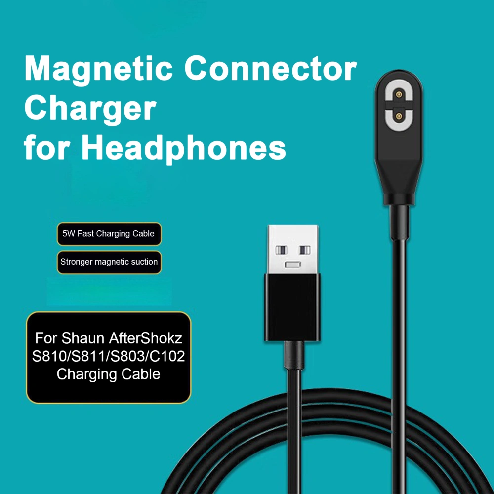 Charging Cable Magnetic Suction Interface Fast Charging Multi-protection Bone Conduction Headphone Charger for AfterShokz S810/S811/S803/C102