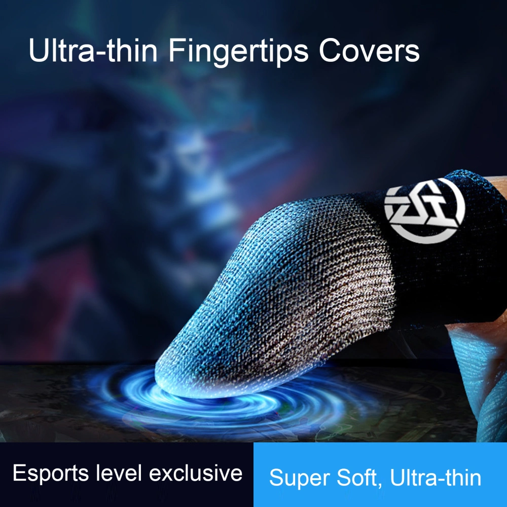 2Pcs Fingertips Covers High Elastic Breathable Ultra-thin Finger Gloves Thumb Sleeve Game Pad Accessories