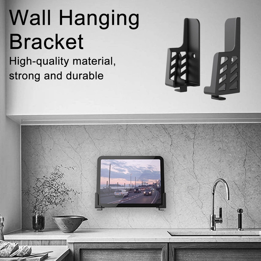 1 Set Wall Bracket High Stability Strong Load-bearing Double Slot Phone Tablet Holder Stand Supplies