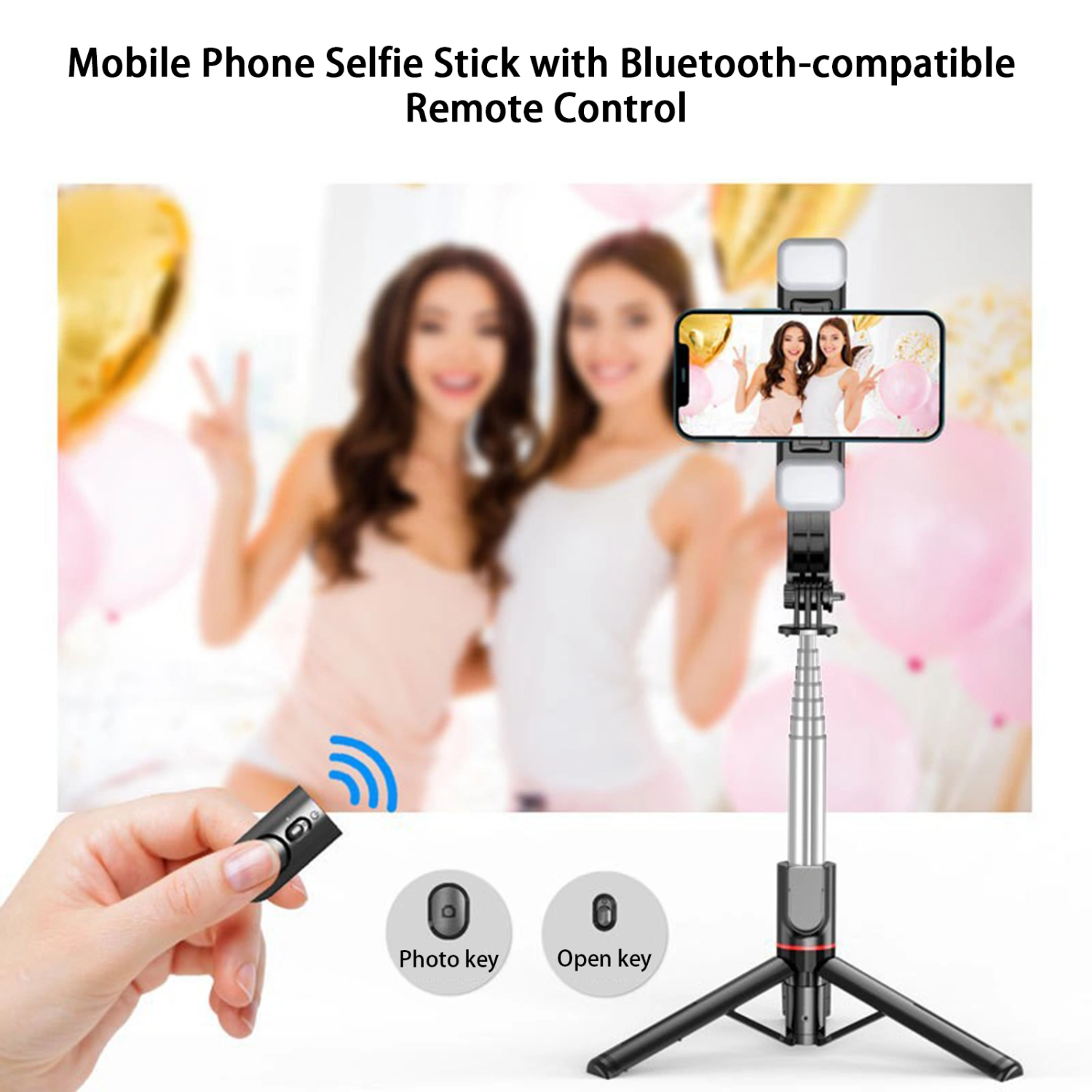 Selfie Stick Tripod Dual Fill Lights Rotatable Multifunctional Phone Tripod Stand with Bluetooth-compatible 4.0 Remote Control Phone Accessories