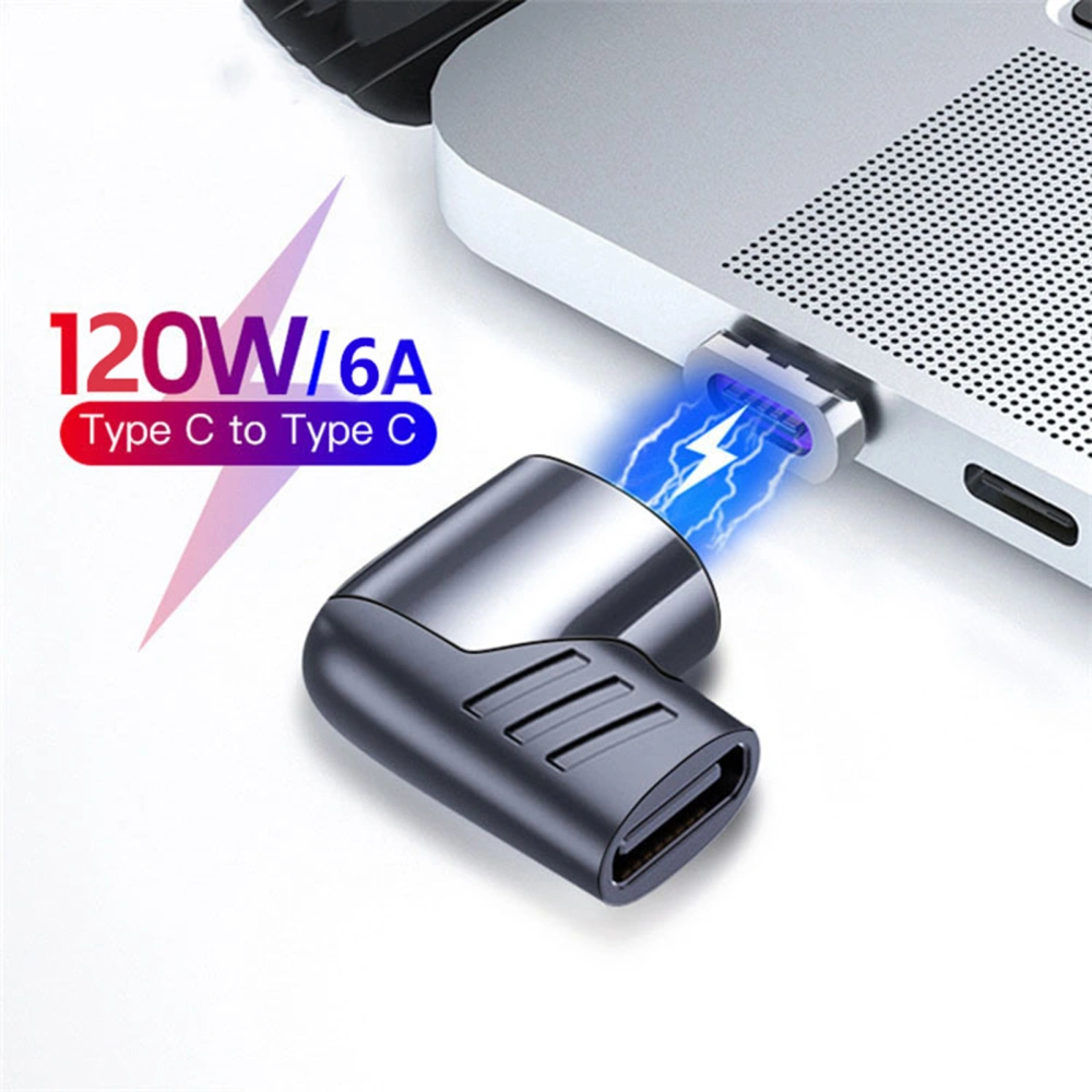 Type-C Magnetic Adapter PD120W 6A Quick Charge Aluminum Alloy USB C to Type-C Converter Computer Accessories